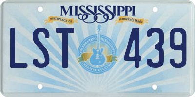 MS license plate LST439