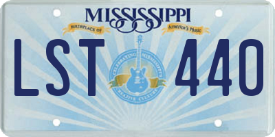 MS license plate LST440