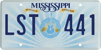 MS license plate LST441