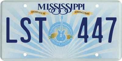 MS license plate LST447