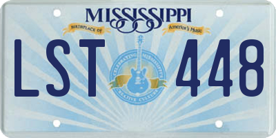 MS license plate LST448