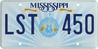 MS license plate LST450