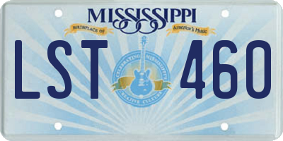 MS license plate LST460