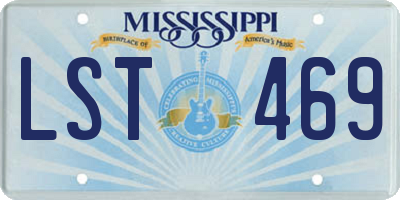 MS license plate LST469
