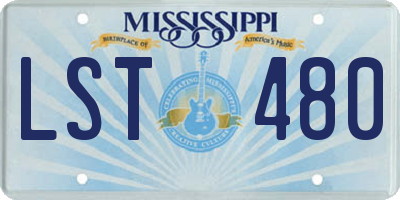 MS license plate LST480