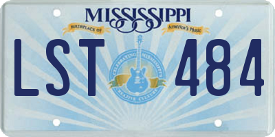 MS license plate LST484