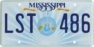 MS license plate LST486