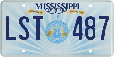 MS license plate LST487