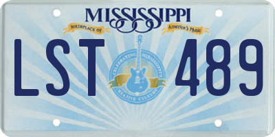 MS license plate LST489