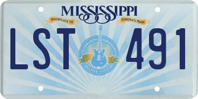 MS license plate LST491
