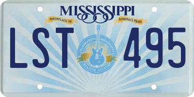 MS license plate LST495