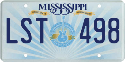 MS license plate LST498