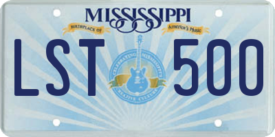MS license plate LST500