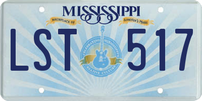 MS license plate LST517