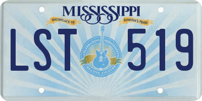 MS license plate LST519