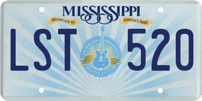 MS license plate LST520