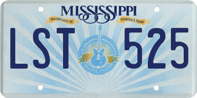 MS license plate LST525