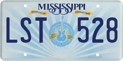 MS license plate LST528