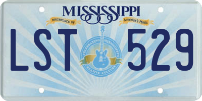 MS license plate LST529