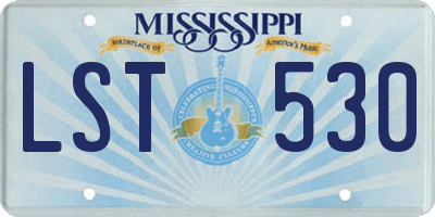 MS license plate LST530