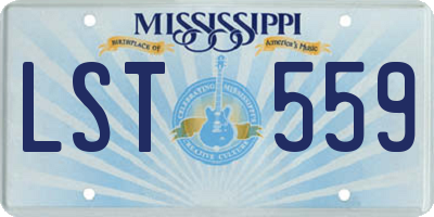 MS license plate LST559