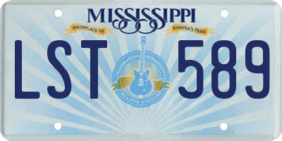 MS license plate LST589