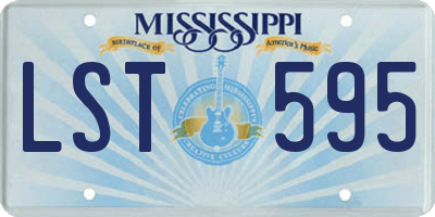 MS license plate LST595