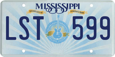 MS license plate LST599