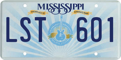 MS license plate LST601