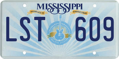 MS license plate LST609