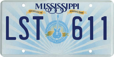 MS license plate LST611