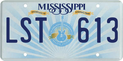 MS license plate LST613