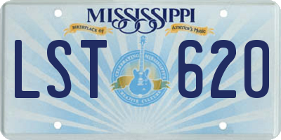 MS license plate LST620