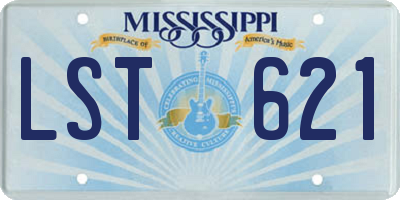 MS license plate LST621