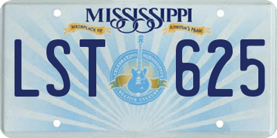 MS license plate LST625