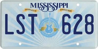 MS license plate LST628