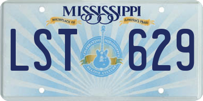 MS license plate LST629
