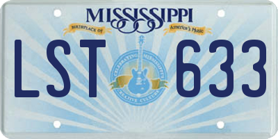 MS license plate LST633
