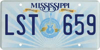 MS license plate LST659