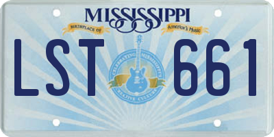 MS license plate LST661