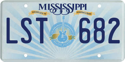 MS license plate LST682