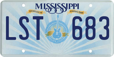 MS license plate LST683