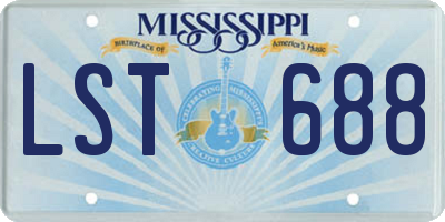 MS license plate LST688