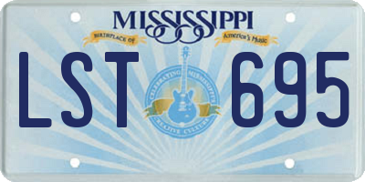 MS license plate LST695