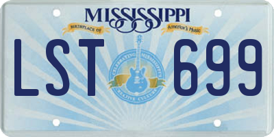 MS license plate LST699