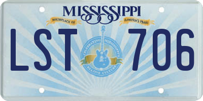 MS license plate LST706