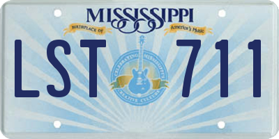 MS license plate LST711