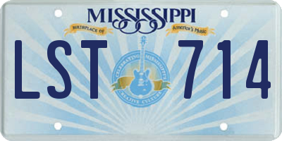 MS license plate LST714