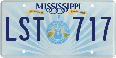MS license plate LST717