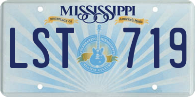 MS license plate LST719
